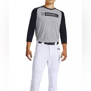 Bundle of Under Armour Men’s Baseball 3/4 Sleeve Shirt Bundle, Sz Lrg (2 Shirts)